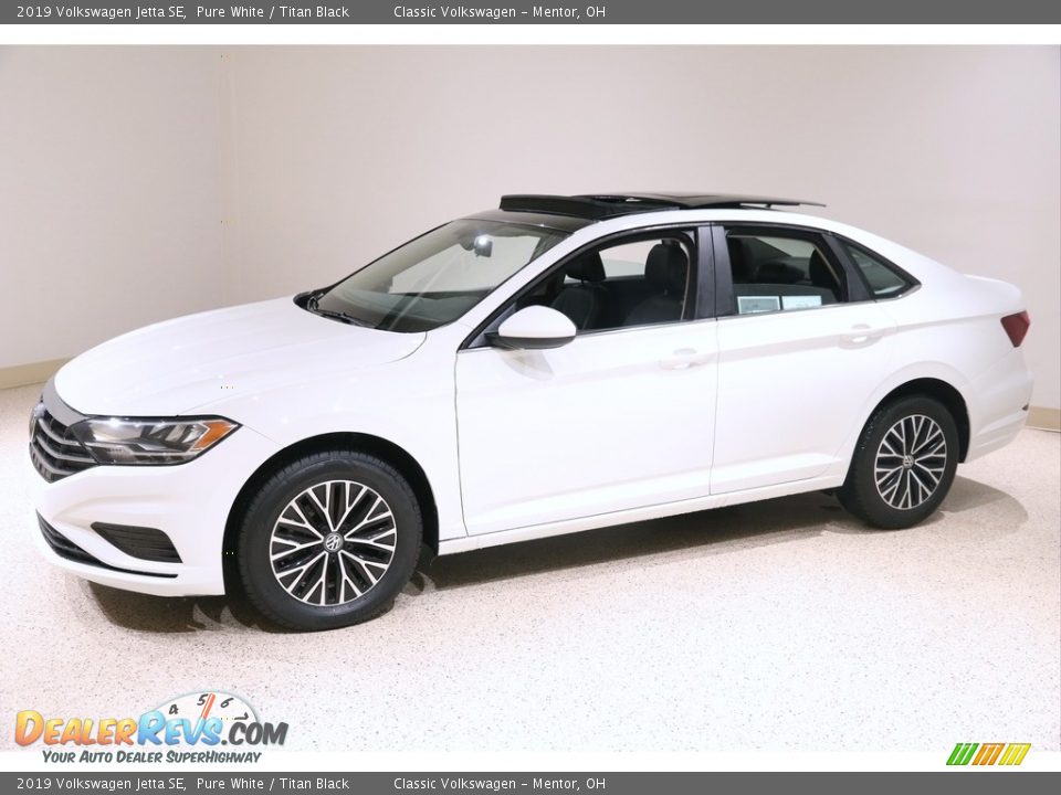 2019 Volkswagen Jetta SE Pure White / Titan Black Photo #3