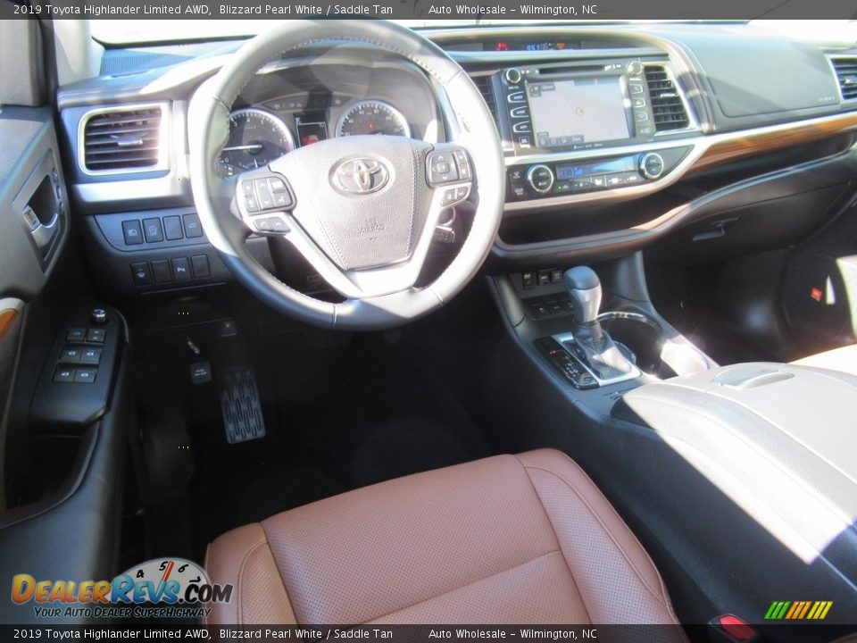2019 Toyota Highlander Limited AWD Blizzard Pearl White / Saddle Tan Photo #15