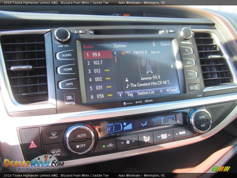2019 Toyota Highlander Limited AWD Blizzard Pearl White / Saddle Tan Photo #18