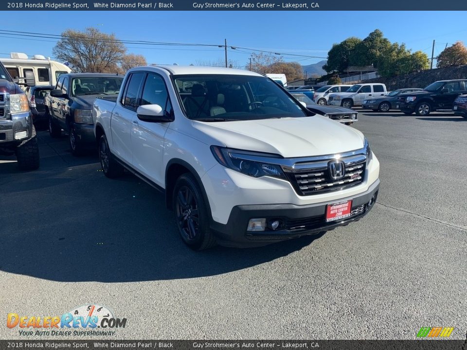 2018 Honda Ridgeline Sport White Diamond Pearl / Black Photo #2