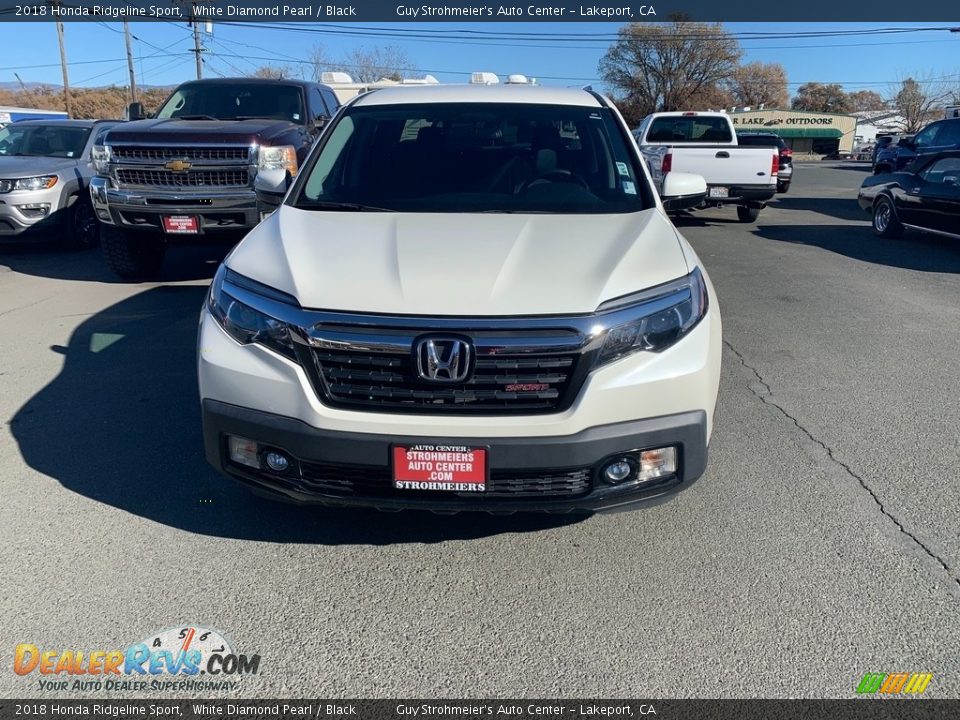 2018 Honda Ridgeline Sport White Diamond Pearl / Black Photo #3