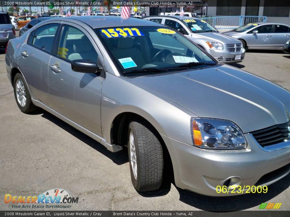 2008 Mitsubishi Galant ES Liquid Silver Metallic / Gray Photo #2