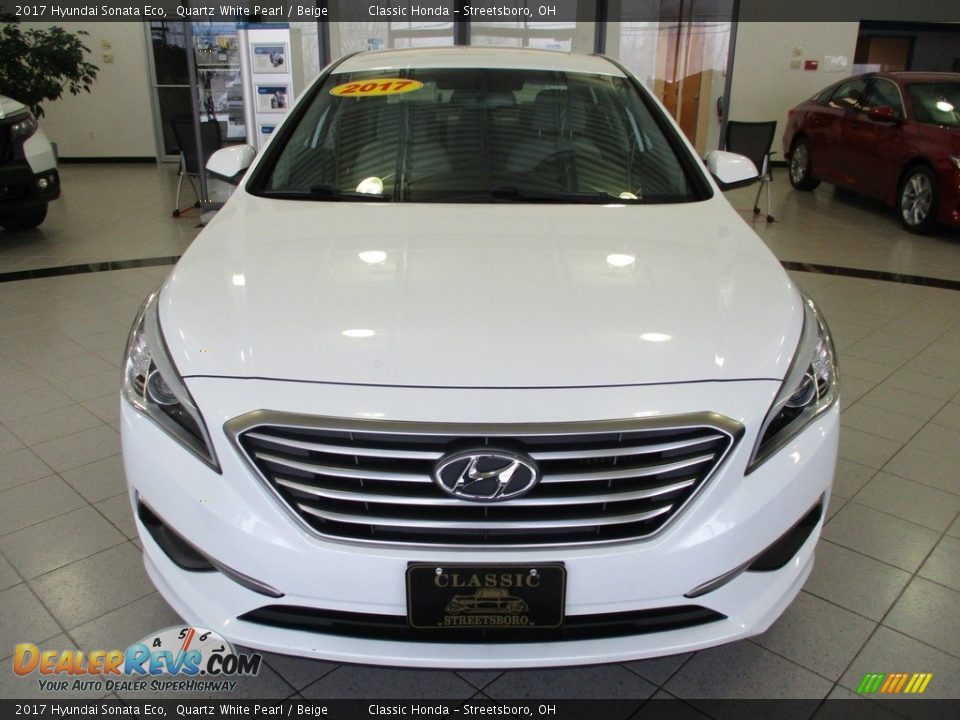 2017 Hyundai Sonata Eco Quartz White Pearl / Beige Photo #3