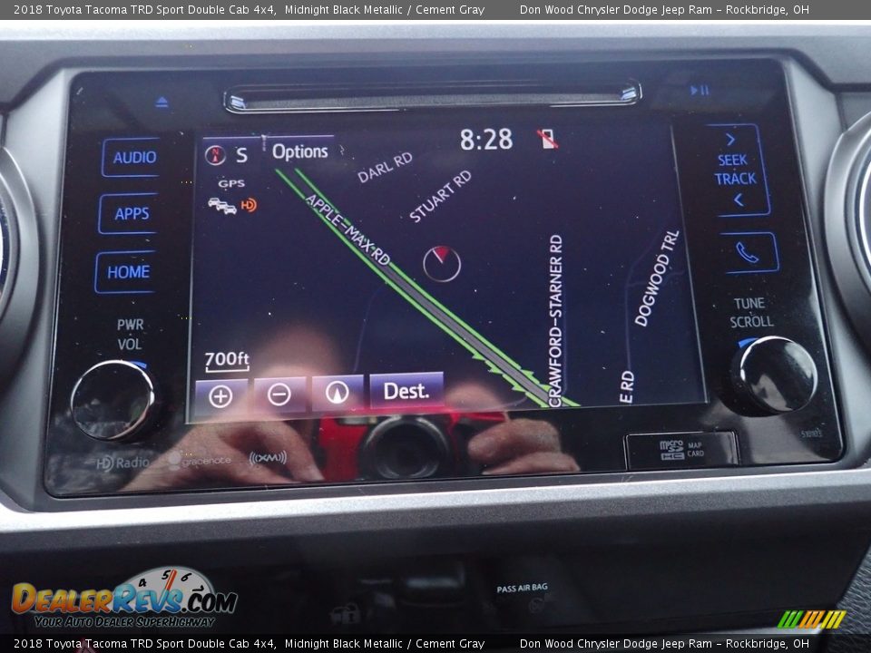 2018 Toyota Tacoma TRD Sport Double Cab 4x4 Midnight Black Metallic / Cement Gray Photo #2