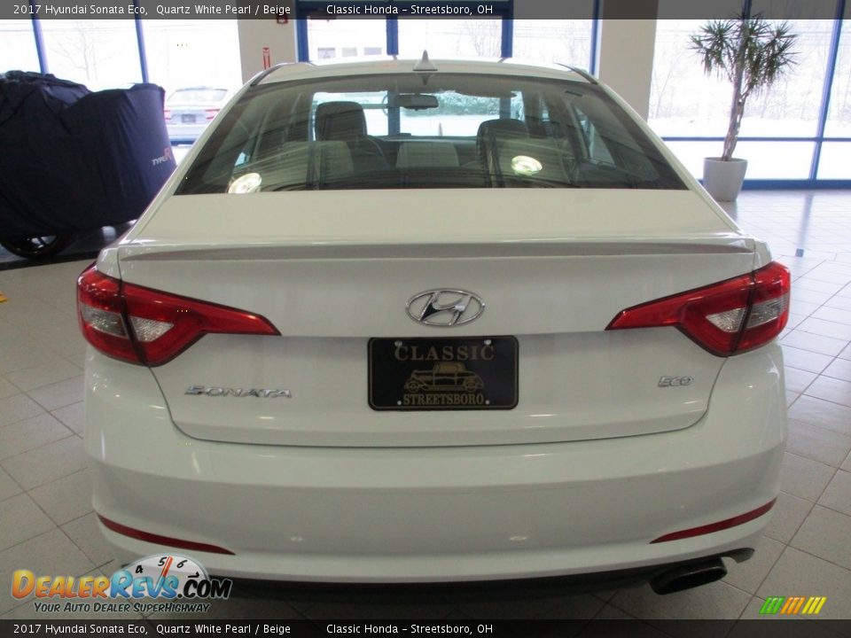 2017 Hyundai Sonata Eco Quartz White Pearl / Beige Photo #9