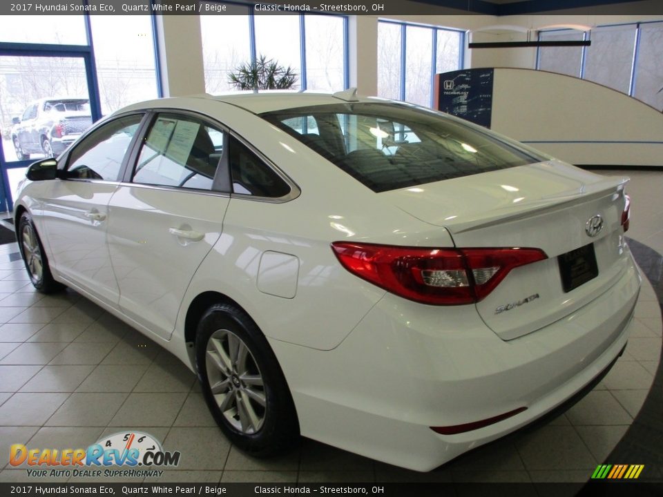 2017 Hyundai Sonata Eco Quartz White Pearl / Beige Photo #10