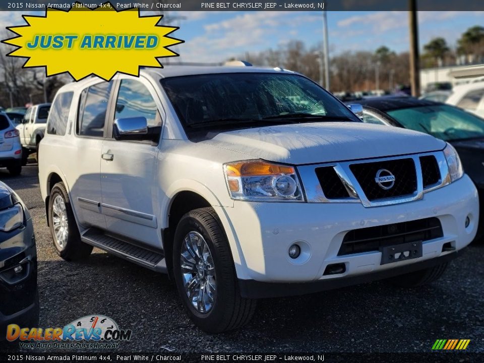 2015 Nissan Armada Platinum 4x4 Pearl White / Charcoal Photo #1