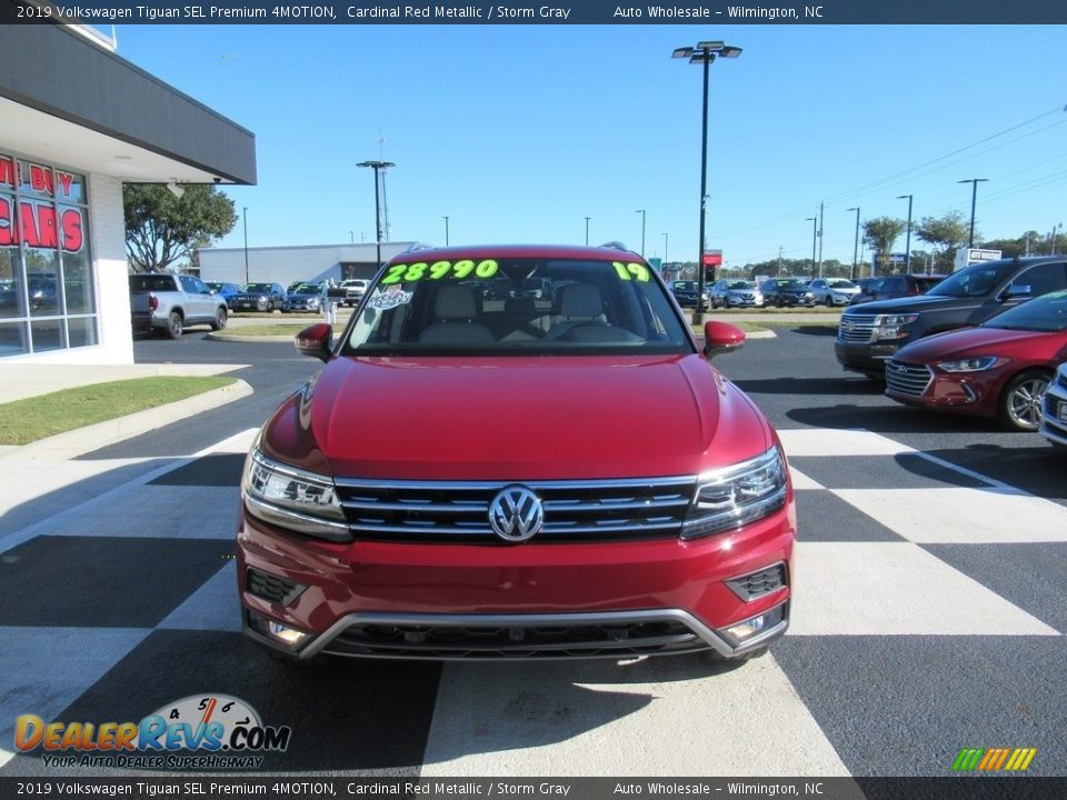 2019 Volkswagen Tiguan SEL Premium 4MOTION Cardinal Red Metallic / Storm Gray Photo #2