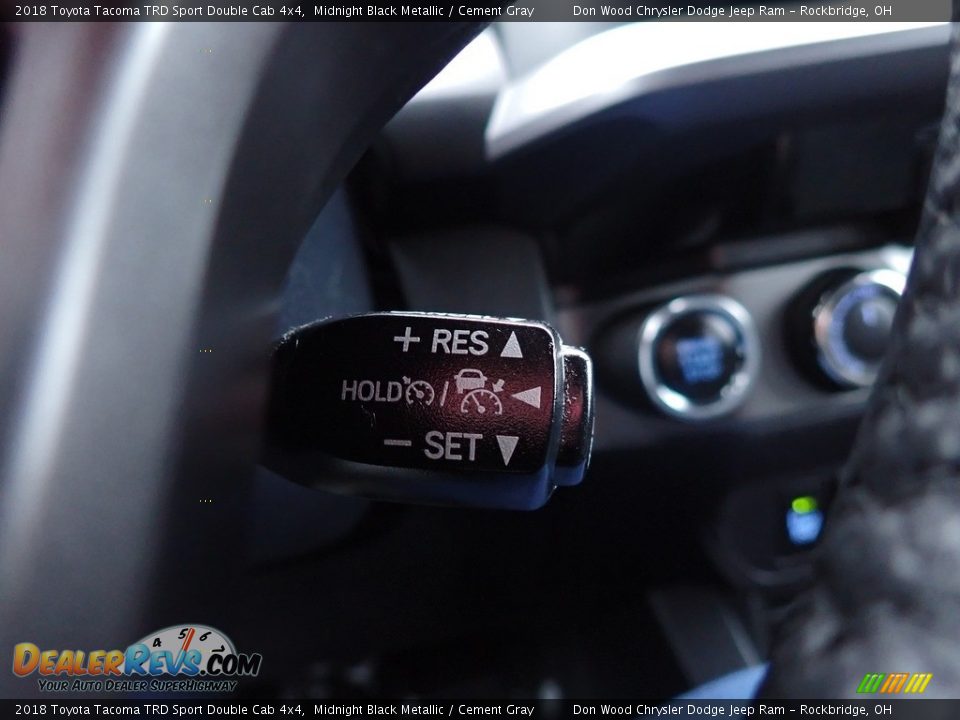2018 Toyota Tacoma TRD Sport Double Cab 4x4 Midnight Black Metallic / Cement Gray Photo #23