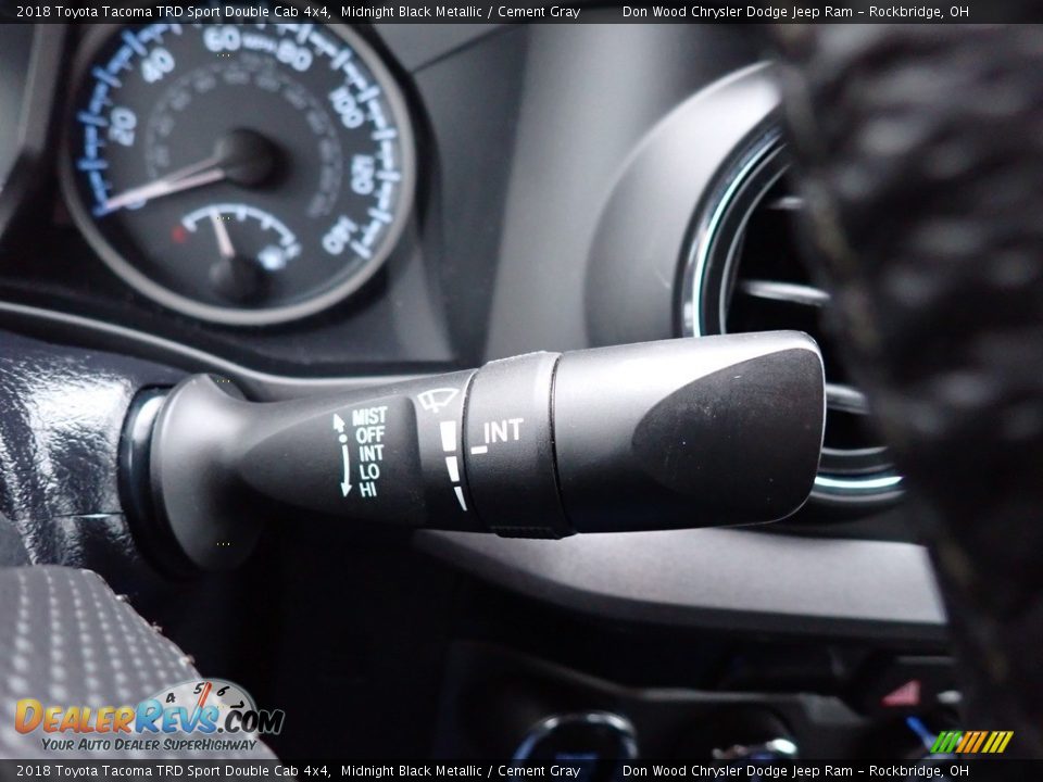 2018 Toyota Tacoma TRD Sport Double Cab 4x4 Midnight Black Metallic / Cement Gray Photo #24