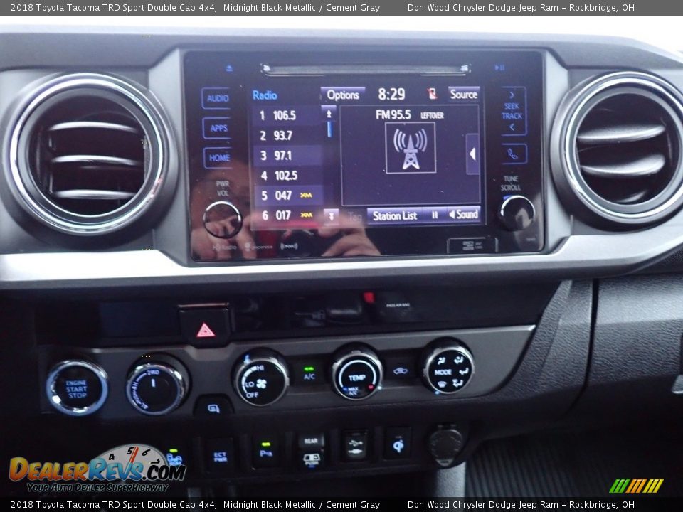 2018 Toyota Tacoma TRD Sport Double Cab 4x4 Midnight Black Metallic / Cement Gray Photo #25