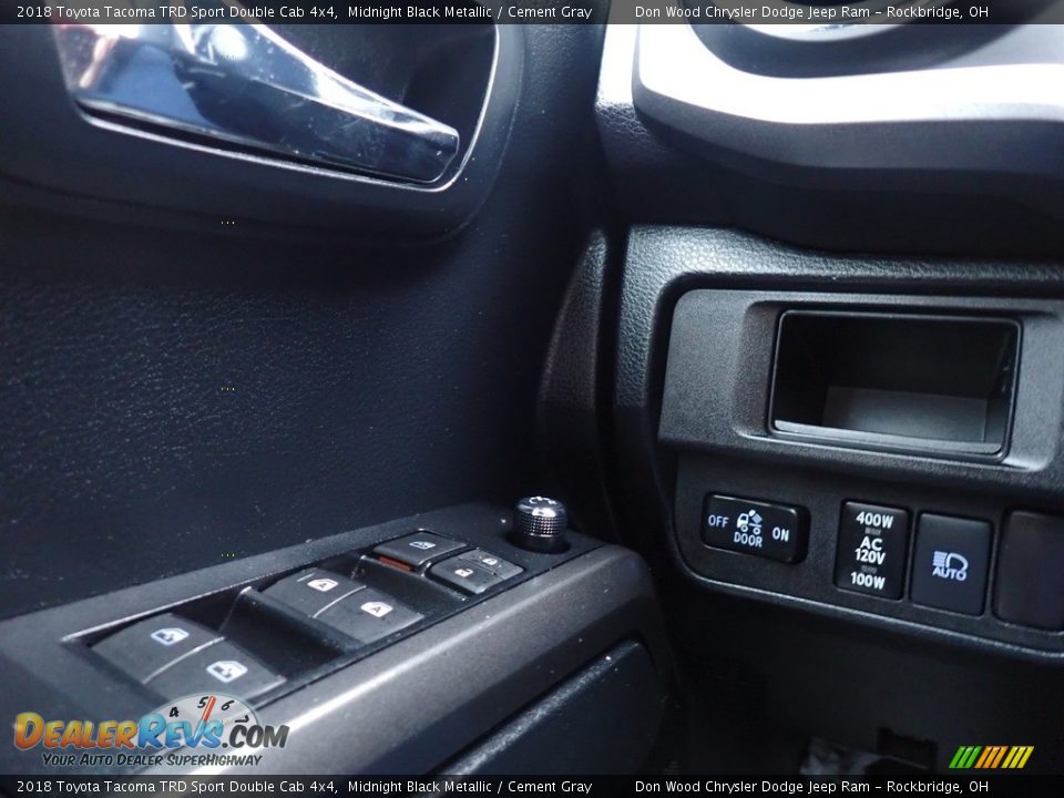 2018 Toyota Tacoma TRD Sport Double Cab 4x4 Midnight Black Metallic / Cement Gray Photo #27