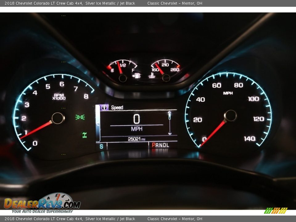 2018 Chevrolet Colorado LT Crew Cab 4x4 Silver Ice Metallic / Jet Black Photo #9