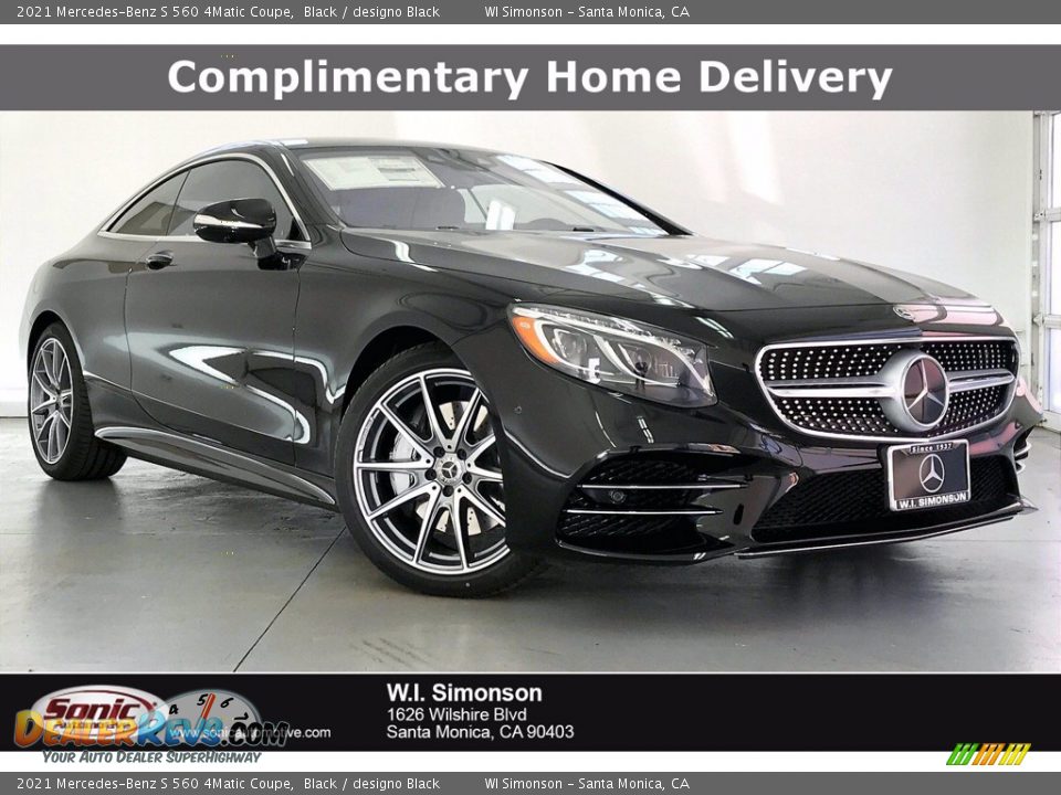 2021 Mercedes-Benz S 560 4Matic Coupe Black / designo Black Photo #1