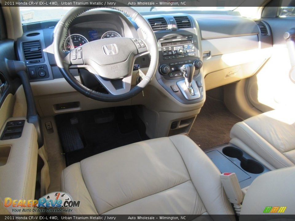 2011 Honda CR-V EX-L 4WD Urban Titanium Metallic / Ivory Photo #15