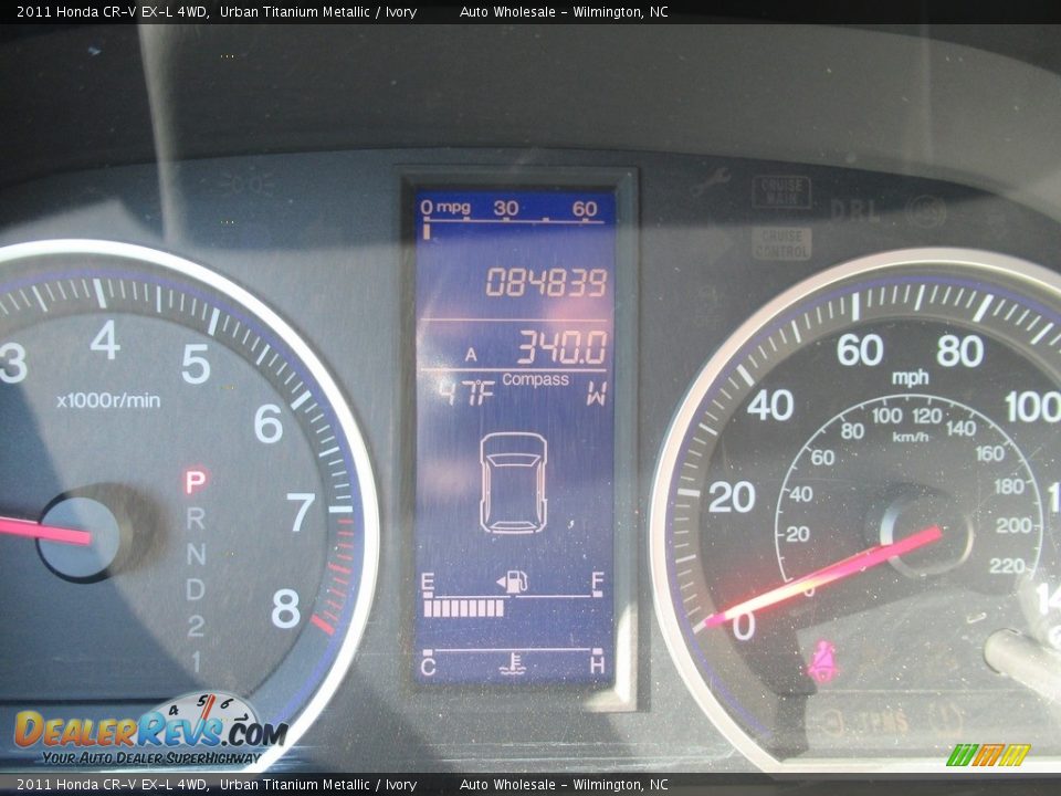 2011 Honda CR-V EX-L 4WD Urban Titanium Metallic / Ivory Photo #16