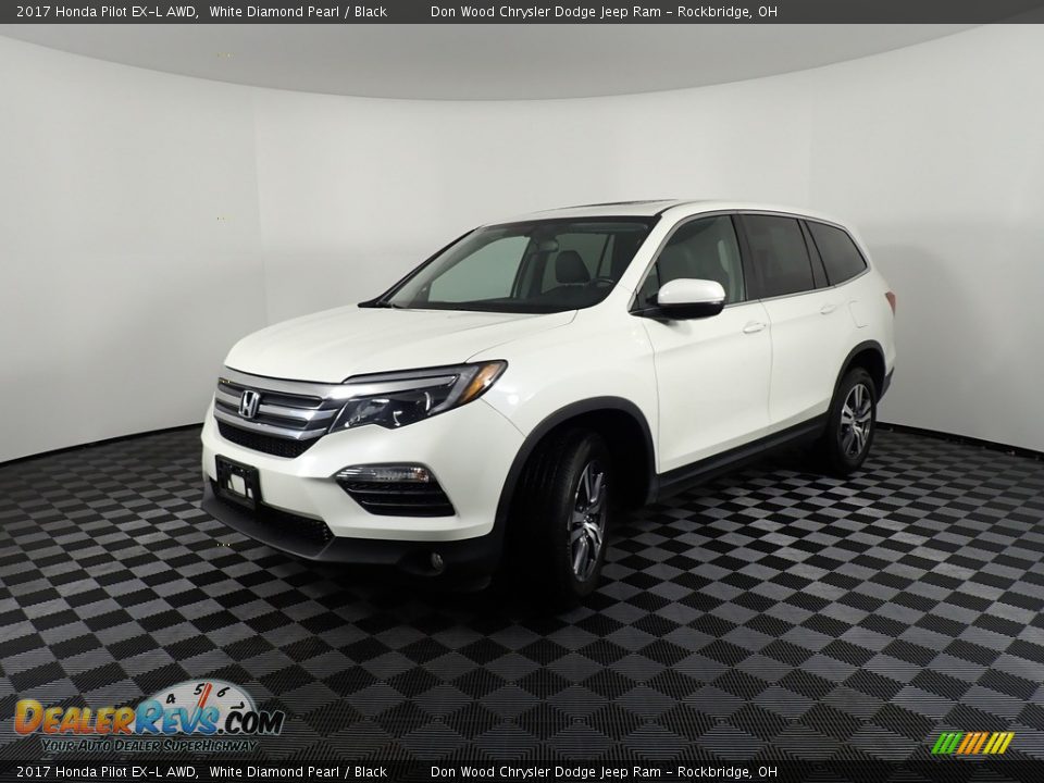 2017 Honda Pilot EX-L AWD White Diamond Pearl / Black Photo #9