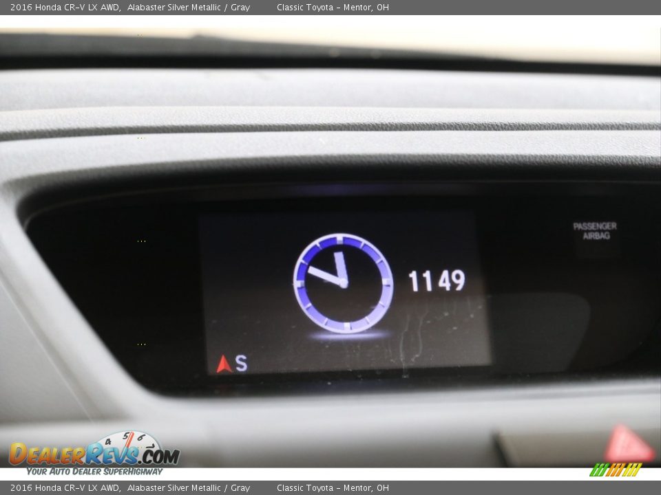 2016 Honda CR-V LX AWD Alabaster Silver Metallic / Gray Photo #10