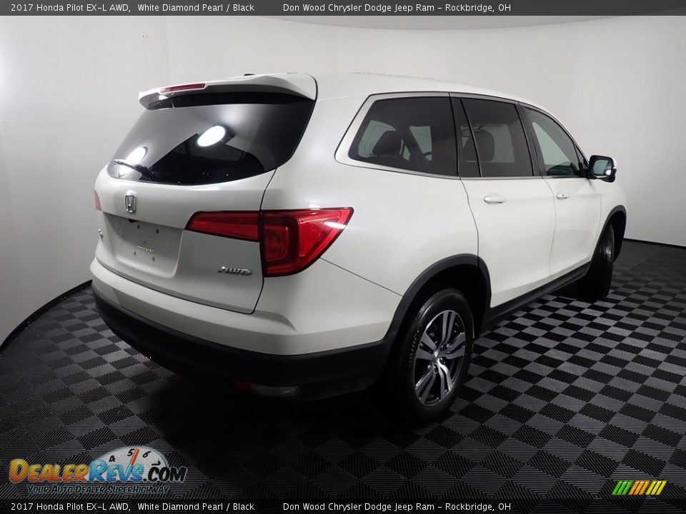 2017 Honda Pilot EX-L AWD White Diamond Pearl / Black Photo #19