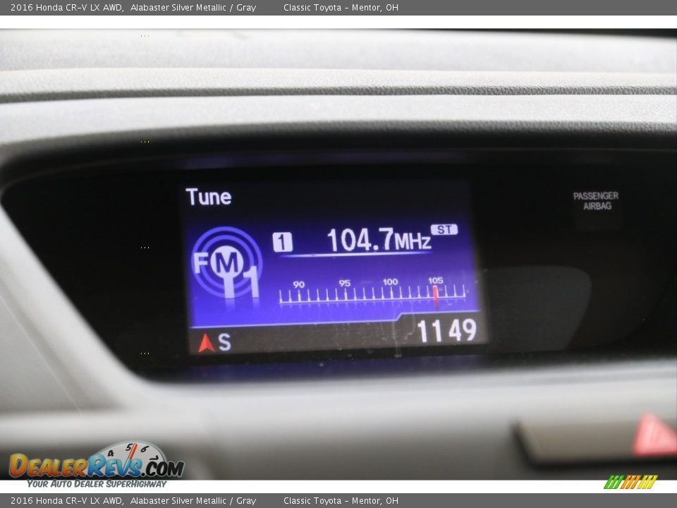 2016 Honda CR-V LX AWD Alabaster Silver Metallic / Gray Photo #11