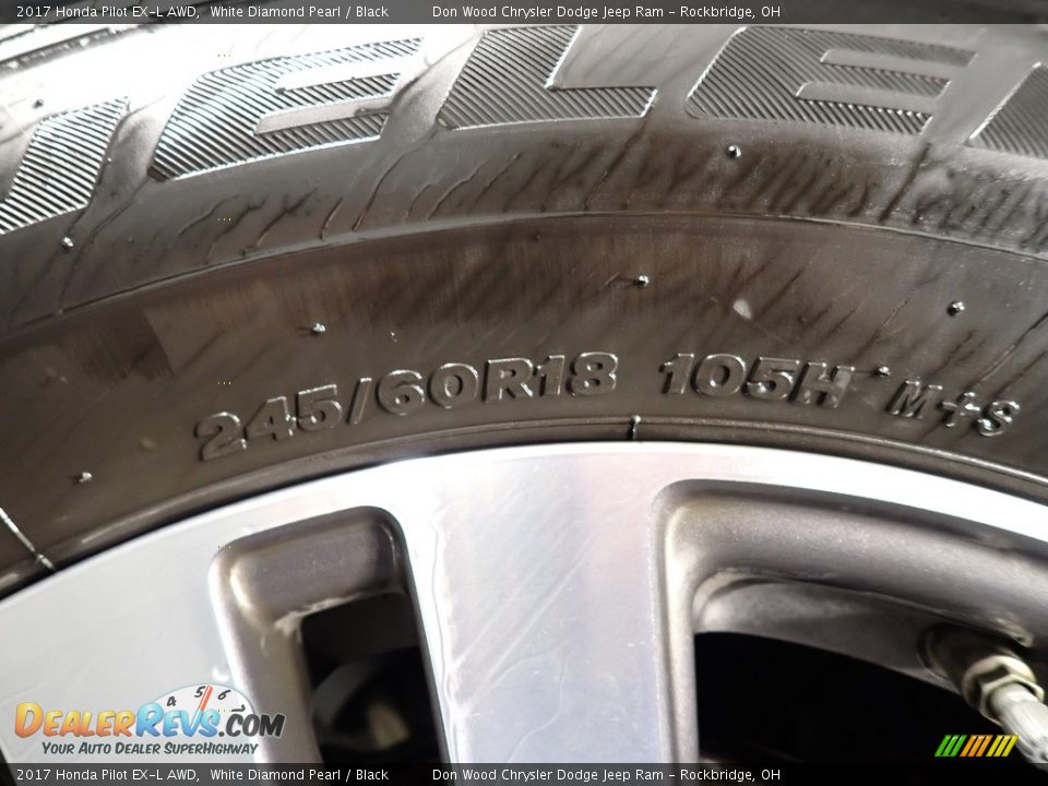 2017 Honda Pilot EX-L AWD White Diamond Pearl / Black Photo #21