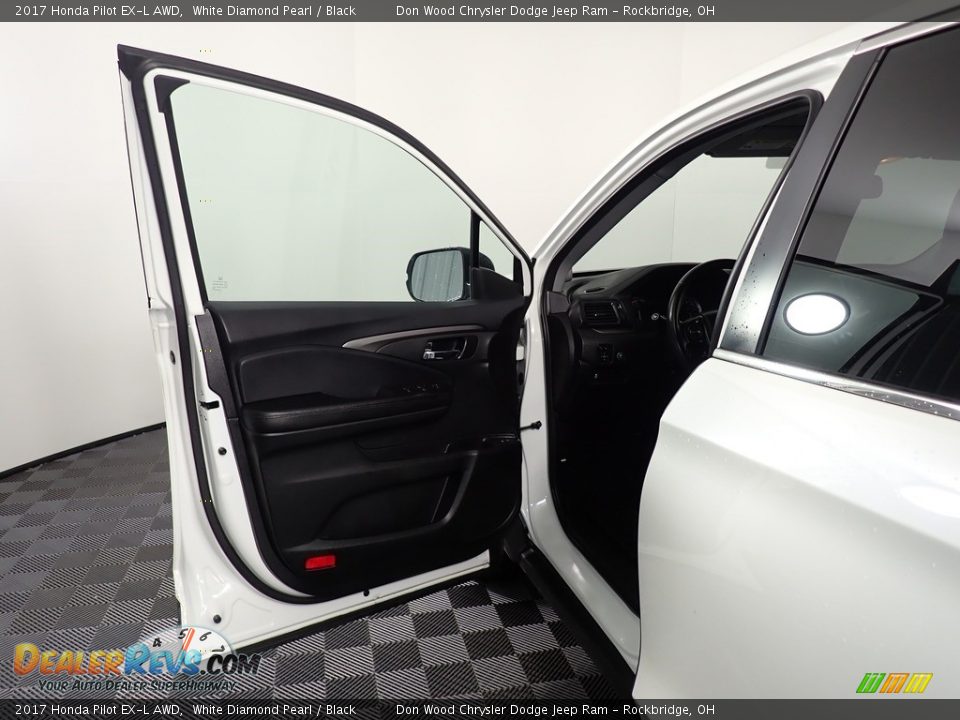 2017 Honda Pilot EX-L AWD White Diamond Pearl / Black Photo #22
