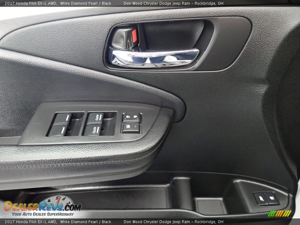 2017 Honda Pilot EX-L AWD White Diamond Pearl / Black Photo #23