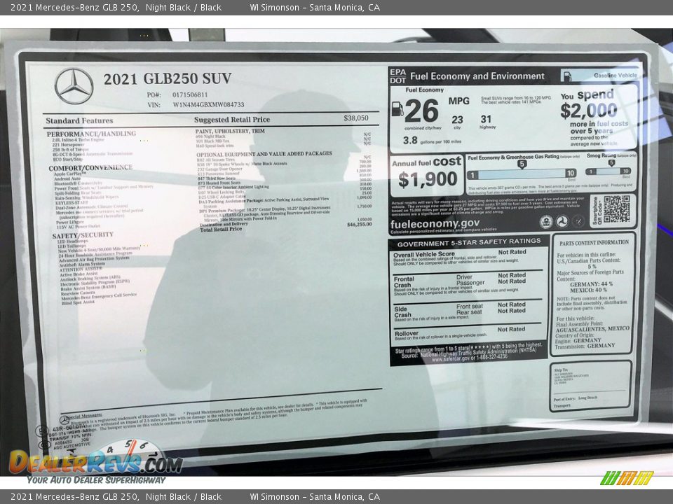 2021 Mercedes-Benz GLB 250 Night Black / Black Photo #10