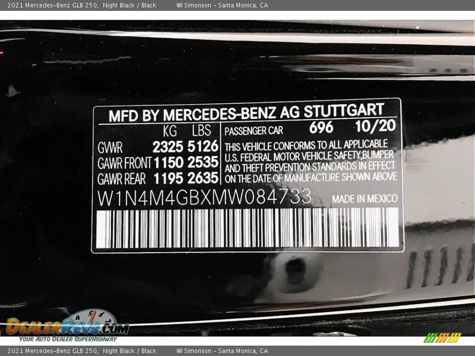 2021 Mercedes-Benz GLB 250 Night Black / Black Photo #11