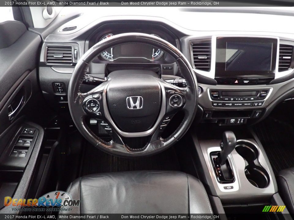2017 Honda Pilot EX-L AWD White Diamond Pearl / Black Photo #31