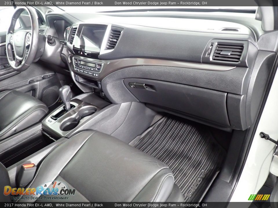 2017 Honda Pilot EX-L AWD White Diamond Pearl / Black Photo #36