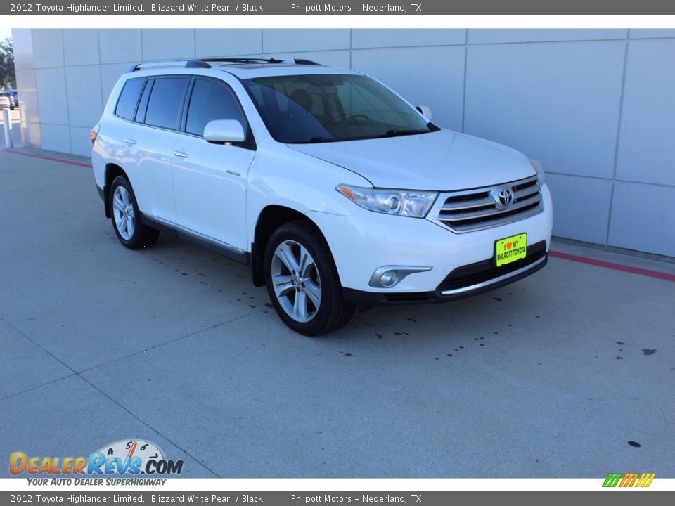 2012 Toyota Highlander Limited Blizzard White Pearl / Black Photo #2