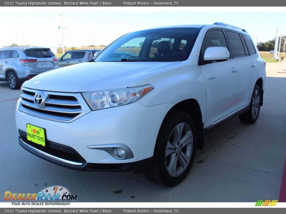2012 Toyota Highlander Limited Blizzard White Pearl / Black Photo #4