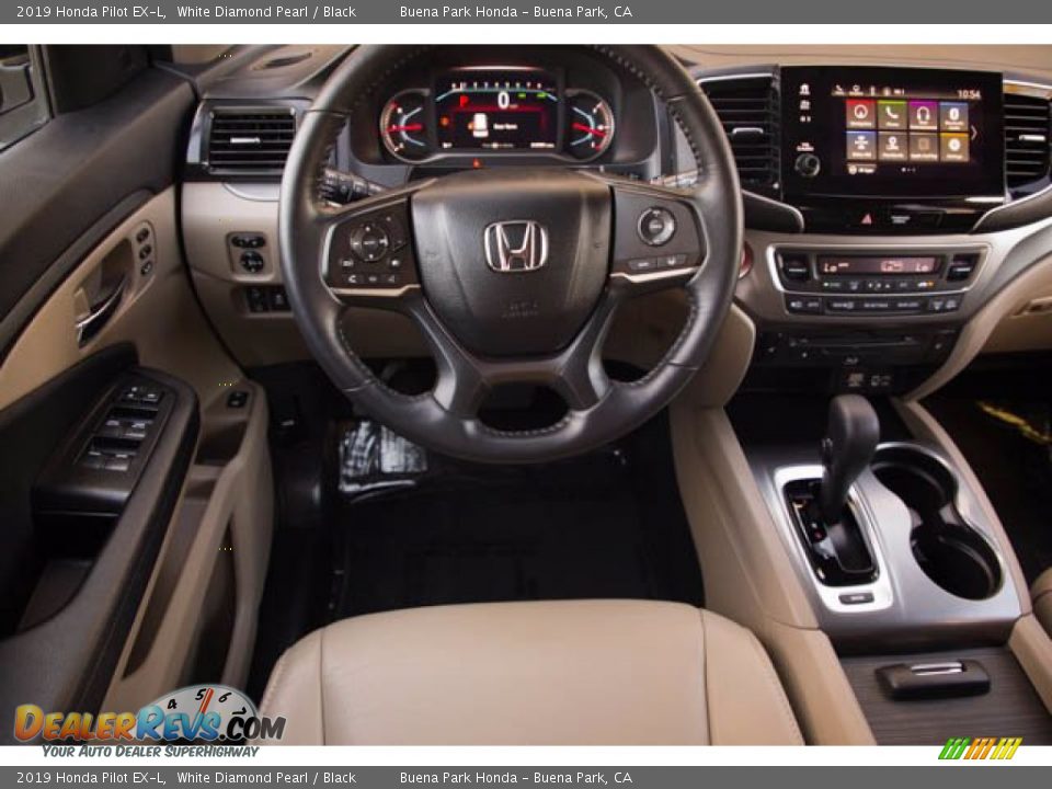 2019 Honda Pilot EX-L White Diamond Pearl / Black Photo #5