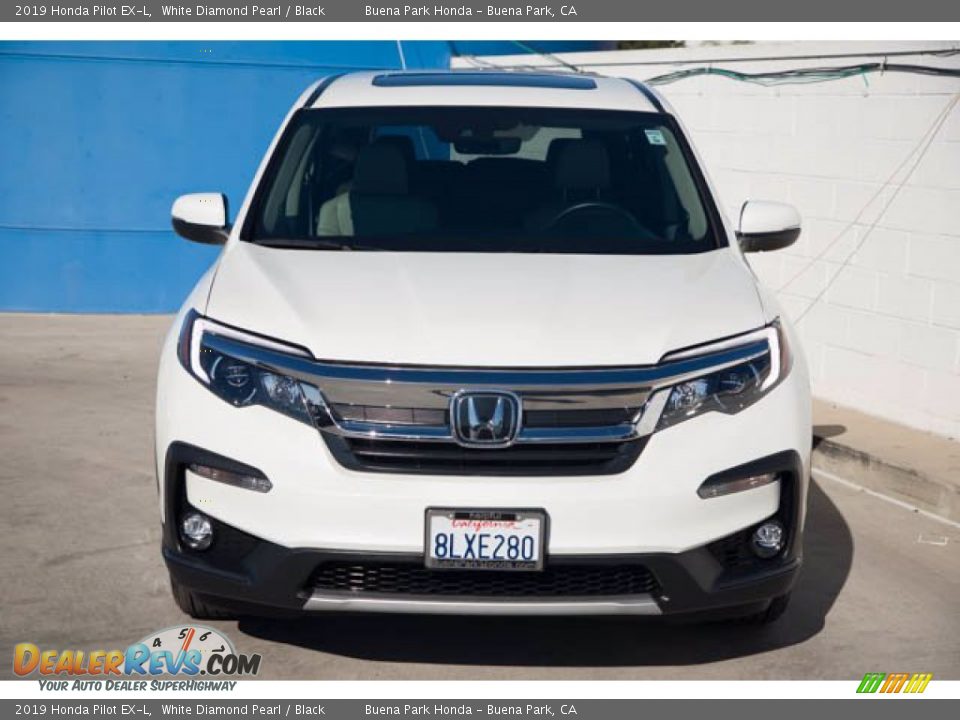 2019 Honda Pilot EX-L White Diamond Pearl / Black Photo #7