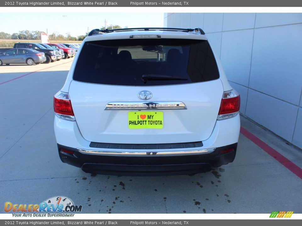 2012 Toyota Highlander Limited Blizzard White Pearl / Black Photo #7