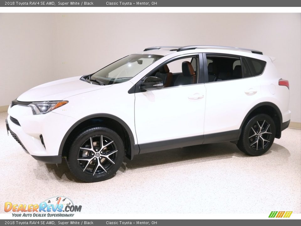 2018 Toyota RAV4 SE AWD Super White / Black Photo #3