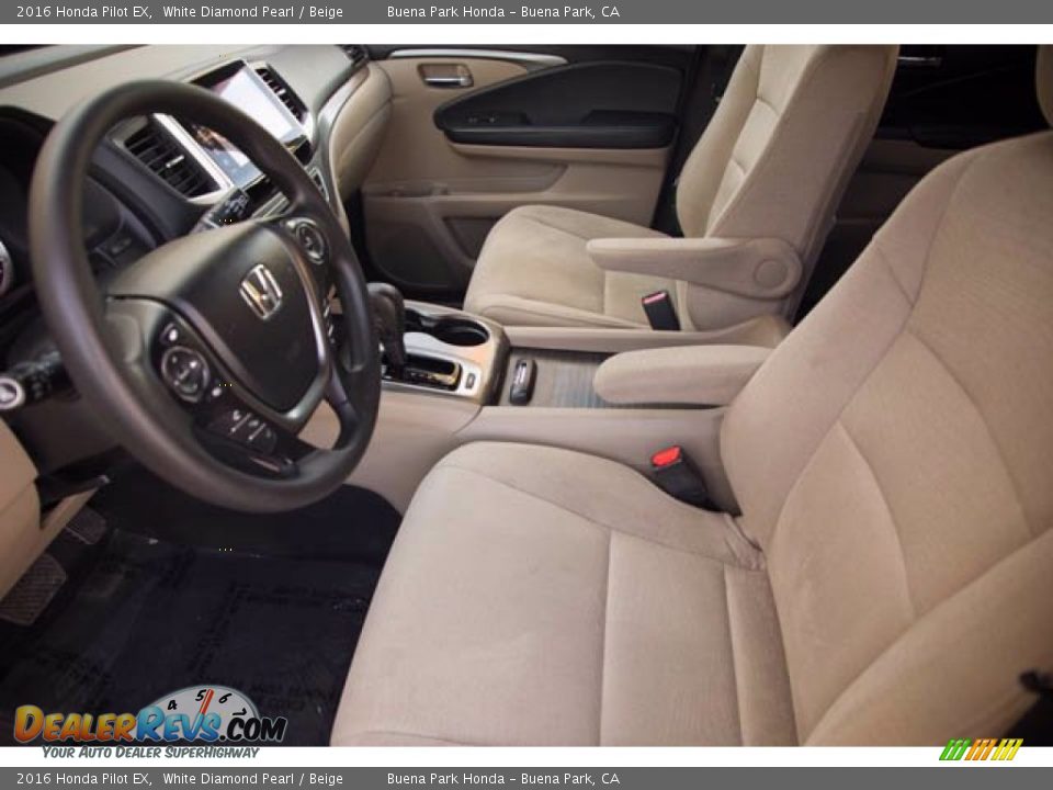 2016 Honda Pilot EX White Diamond Pearl / Beige Photo #3