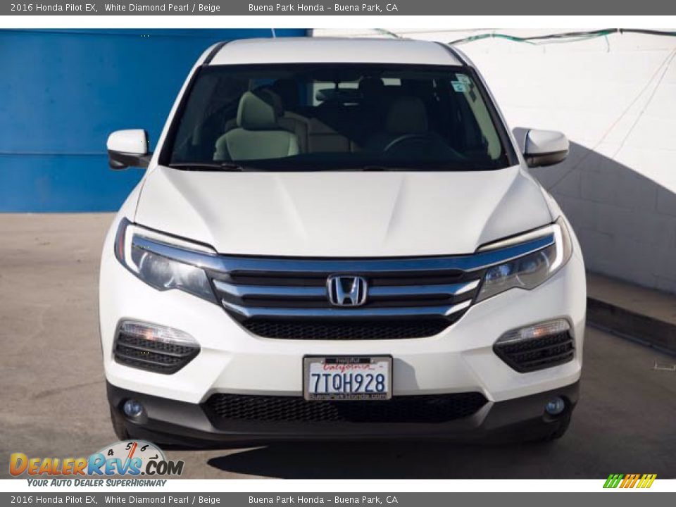 2016 Honda Pilot EX White Diamond Pearl / Beige Photo #7