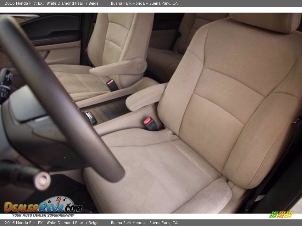 2016 Honda Pilot EX White Diamond Pearl / Beige Photo #16