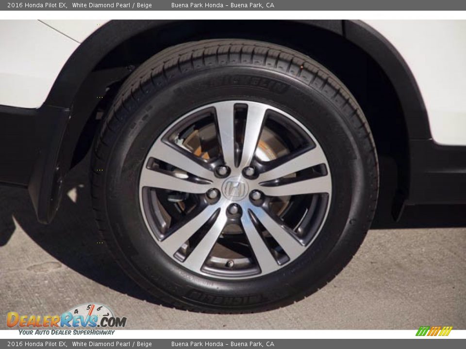 2016 Honda Pilot EX White Diamond Pearl / Beige Photo #35