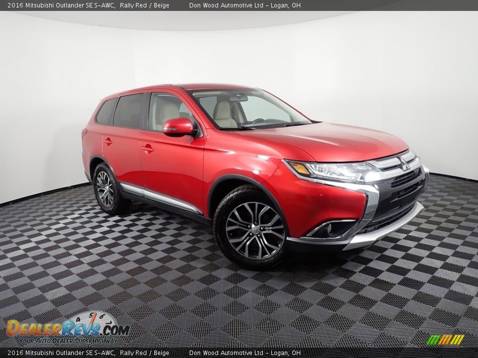 2016 Mitsubishi Outlander SE S-AWC Rally Red / Beige Photo #3