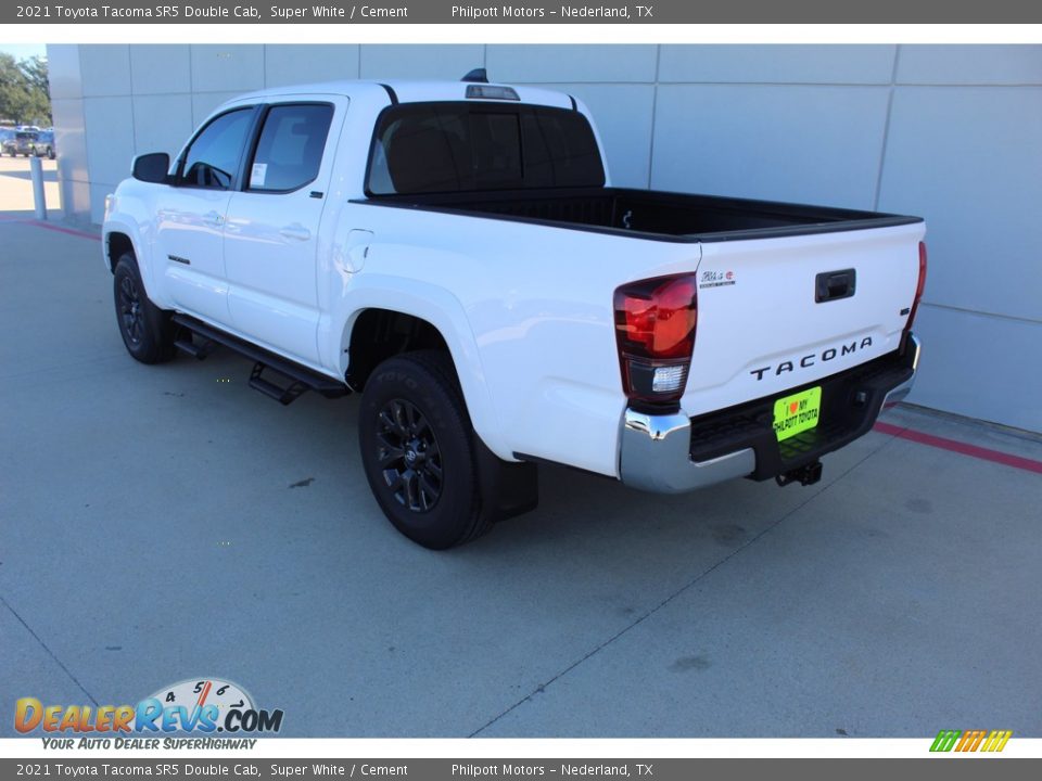 2021 Toyota Tacoma SR5 Double Cab Super White / Cement Photo #6
