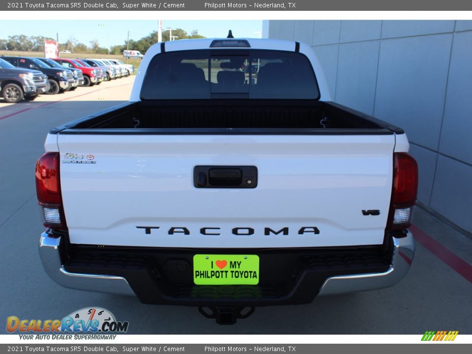 2021 Toyota Tacoma SR5 Double Cab Super White / Cement Photo #7