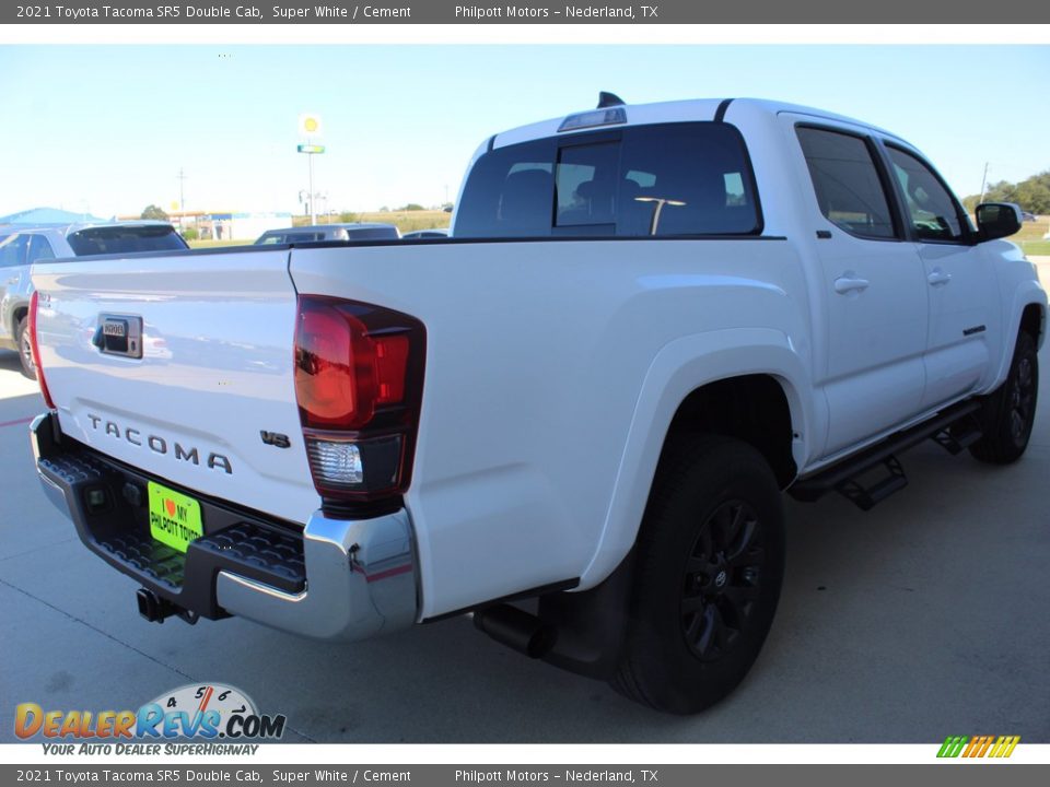 2021 Toyota Tacoma SR5 Double Cab Super White / Cement Photo #8