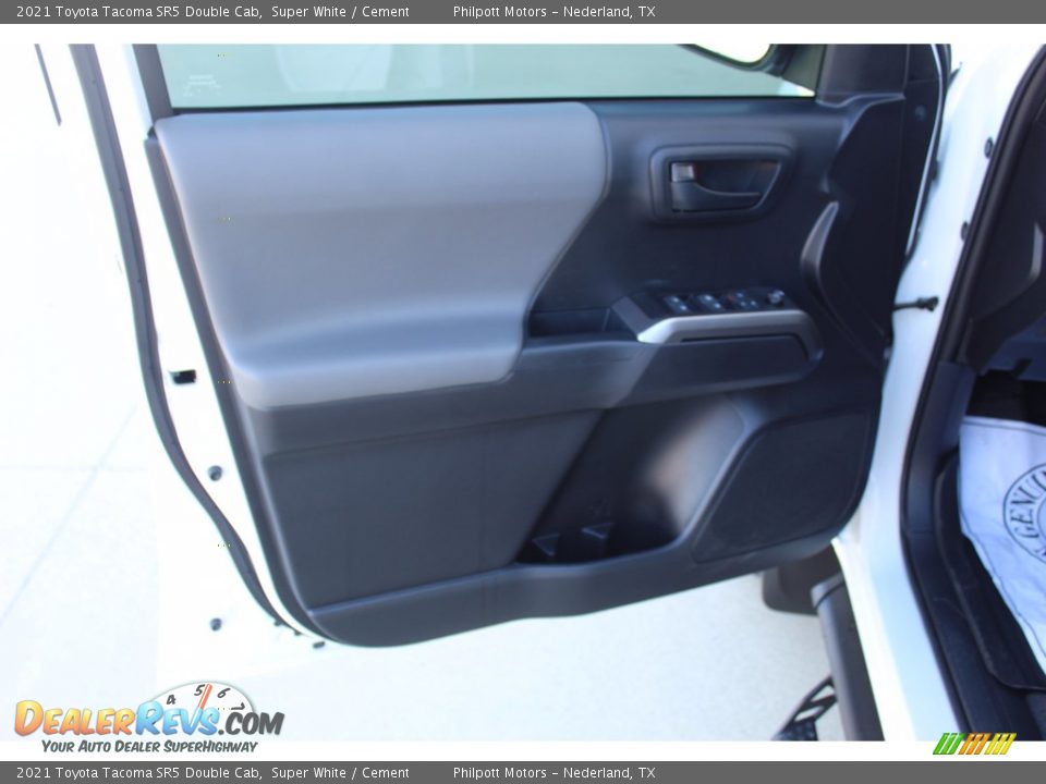 2021 Toyota Tacoma SR5 Double Cab Super White / Cement Photo #9