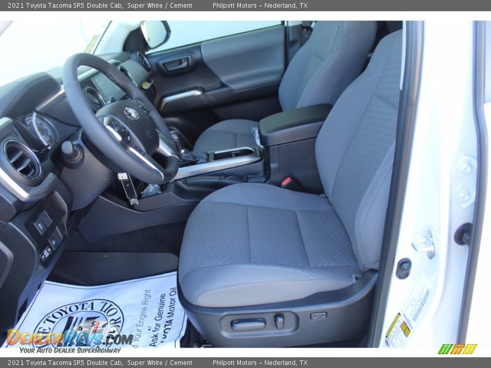 2021 Toyota Tacoma SR5 Double Cab Super White / Cement Photo #10