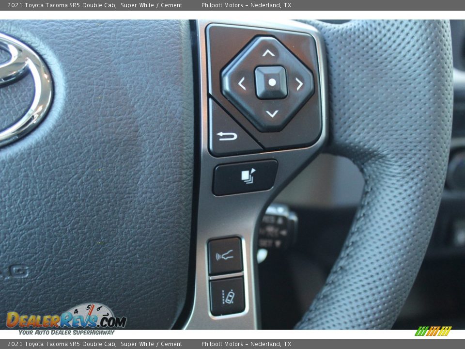 2021 Toyota Tacoma SR5 Double Cab Super White / Cement Photo #12