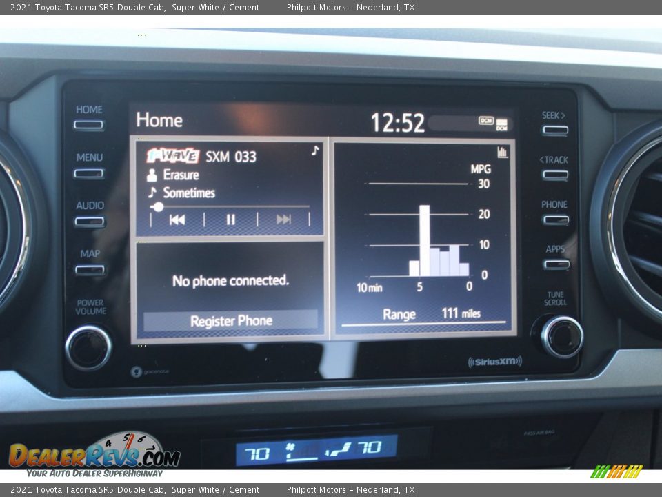 2021 Toyota Tacoma SR5 Double Cab Super White / Cement Photo #15