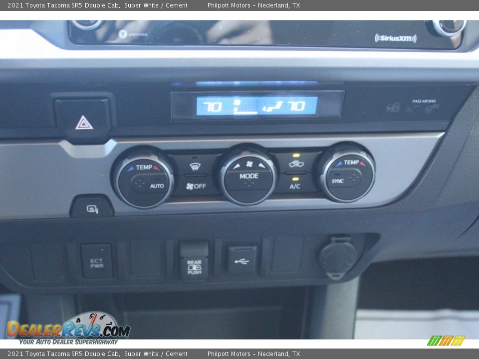 2021 Toyota Tacoma SR5 Double Cab Super White / Cement Photo #16